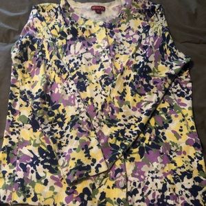 Multi colored cardigan. Super stretchy.